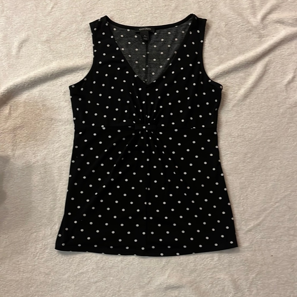 Polka-Dot Dressy Tank Top